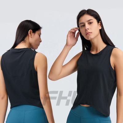 China Breathable Custom Wholesale Gym Fitness Wear Ladies Women Yoga Vest Tanks Top Fit Quick Dry Top for sale