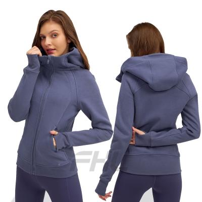 China Breathable 2022 Fashion Ladies Women Shear Hoodies Sport Running Hoodies For Winter for sale