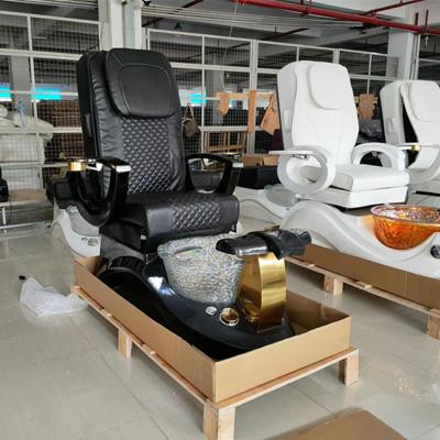 China Wholesale Modern Luxury Electric Pipeless Whirlpool Foot Spa Massage Pedicure Chair Beauty Nail Salon Furniture for sale