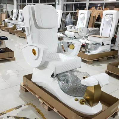 China Modern White Electric Electric Nail Salon Foot Spa Luxury Massage Equipment Pedicure Chairs for sale