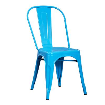 China High quality wholesale industrial metal chair restaurant cooling steel stackable chairs for sale