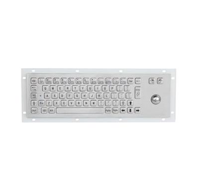 China Numeric Keypad 67 Key 304 Metal Stainless Steel Industrial Keyboard with Trackball Kiosk Metal Keyboard for sale