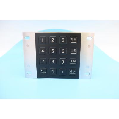 China Industrial 16 Key Numpad Black Stainless Steel Waterproof Keypad Can Be Customized With Multiple Interfaces for sale