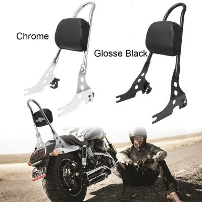 China Motorcycle Steel Black Metal Detachable Rear Passenger Sissy Bar Backrest Cushion Pad For Harley Sportster 1200 883 for sale