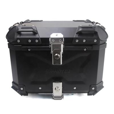 China Universal X Mark Box Motorcycle 45L Tail Box Aluminum Alloy Case Travel Box Aluminum Upper Trunk Storage Box Motorcycle Top Case for sale