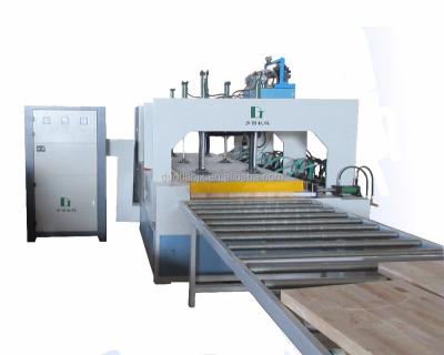 China High frequency edge gluer for wooden board/flange carrier with hydraulic press 1220*2440(mm)/1220*4500(mm) for sale