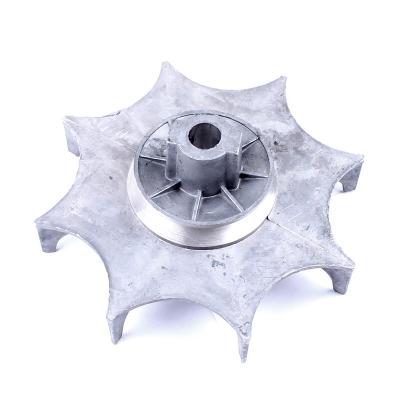 China Hotel Fan For Washing Machine Spare Parts Pulley Flange Instigator Axle Metal Parts for sale