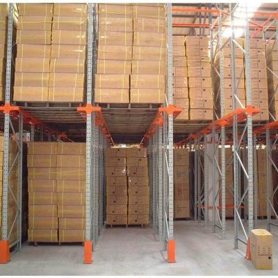 China Corrosion Protection Factory Black Steel Warehouse Rack Drive-In And Drive Though Shelves For Heavy Products for sale