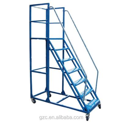 China Assemble and dismantle GZC mobile metal step ladder for sale