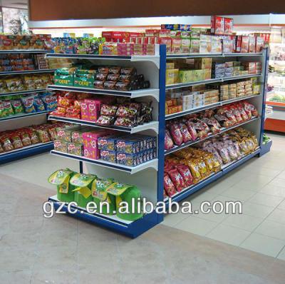 China GZC-S001 Supermarket Center Gondola Double Sided Shelving for sale