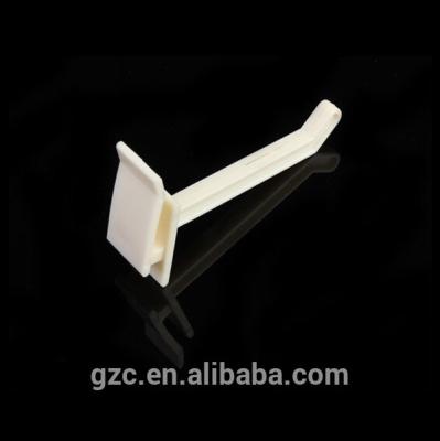 China ABS Plastic Square Shaped White Plastic Hanging Display Hooks For Paper Shelf for sale