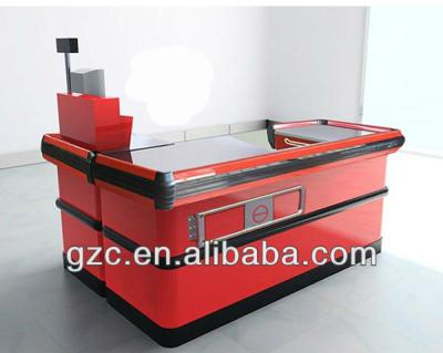 China Store Supermarket Sales Steel Cashier Counter Table for sale