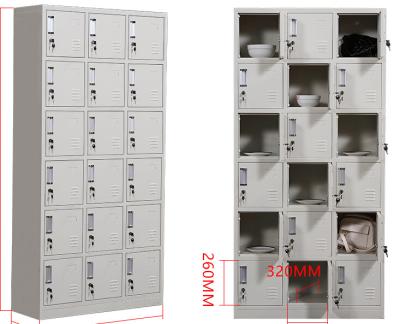 China Steel Supermarket 18 Door Locker Storage Cabinet for sale