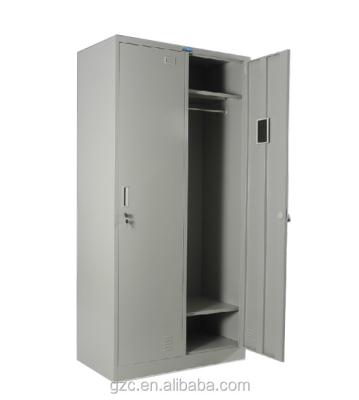 China Stable 2 Doors Detachable Clothing Locker / Knockdown Structure Steel Wardrobe for sale