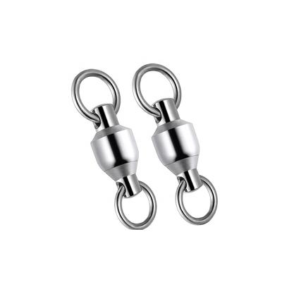 China Fishing Lure High Strength Stainless Barrel Ball Bearing Swivels Duo-Rings Fishing Lure Swivels 0#~10# High Speed ​​Spinning for sale