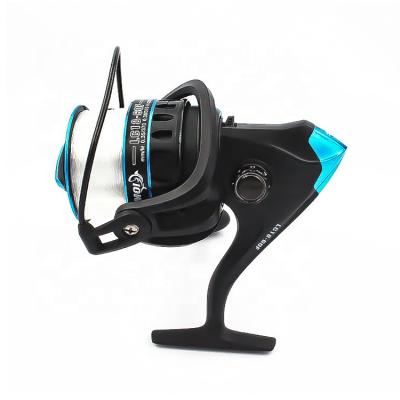 China Straight Spinning Fishing Reel With Nylon Fishing Line 3+1 High Capacity Handle BB Interchangeable Aluminum Spool Left/Right for sale