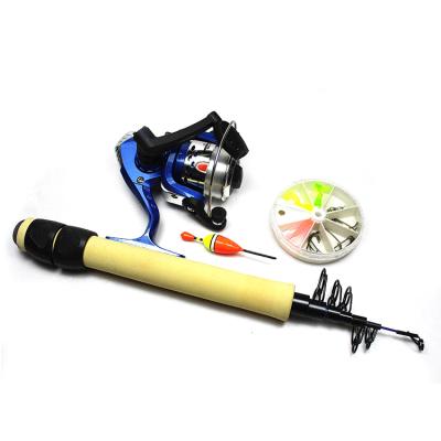 China Fishing Rod Reel Combo Set Telescopic Pocket Fishing Rod Pole + Reel With Fishing Line Soft Lure Hooks MF-151 for sale