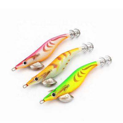 China Wholesale Luminous Fishing Japanese Hard Wobbler Shrimp Bait Jig Hooks Cuttlefish For Luring 2.5# for sale