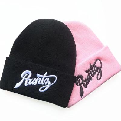 China COMMON New Style Acrylic Custom Knit Beanie Caps With All Kind Of Color Winter Beanie Hat Custom Logo Runtz Beanies for sale