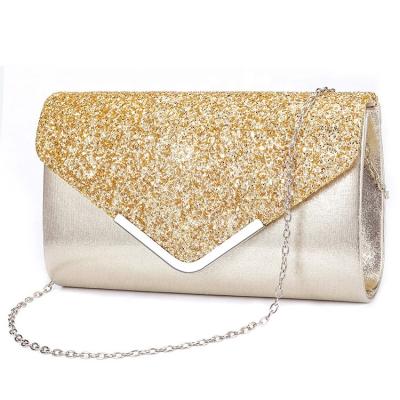 China Wholesale Outdoor Shoping Women Envelope Chain Purse Evening Bags Diamond Sequin Wedding Bag Clutch Ladies Crystal Dinner Bag for sale