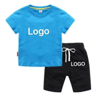 China Wholesale Custom Kids Short Sleeve T-Shirts And Shorts Sets Custom Kids Clothing Sets for sale