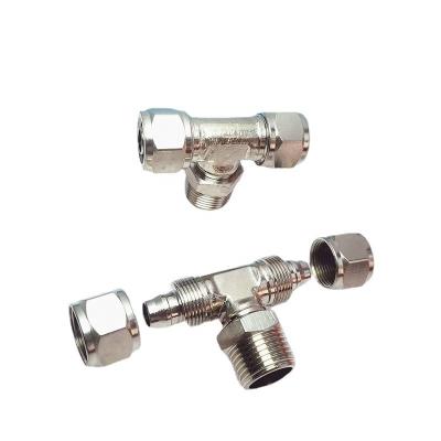 China High Efficiency Hydraulic Carbon Swivel Race Copper Plated Hydraulic Tee Fittings And Adapter for sale