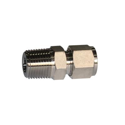 China High Performance European Standard Threaded Straight Fittings Through Interface Compression Connector Accessories for sale