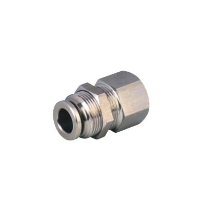 China Automation Equipment Stainless Steel Quick Connect Straight Silver Pneumatic Fitting Pneumatic Fitting for sale