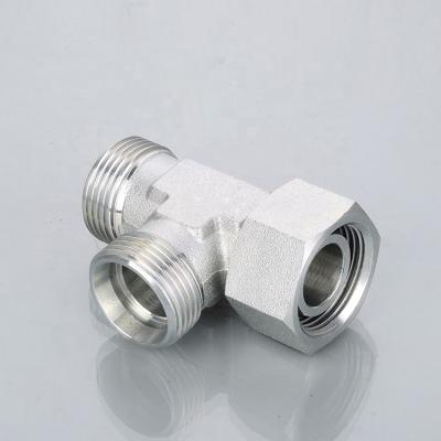 China High Efficiency Compression Tube Fitting Mfg Tubing Unions 3/8 316 Stainless Steel NPT Unions Equal Tee Connector for sale