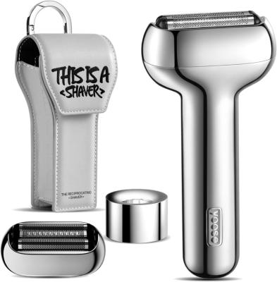 China yoose Foil Shavers for Men, with Magnetic Replacement Head, USB-C , IPX7, Travel Shaver with Leather Case & Stand, Silver Foil for sale