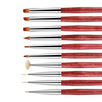 China Embossing Line Control Pen 10 Nail Art Brush Painted Gradient Smudged Light Therapy Row Sets for sale