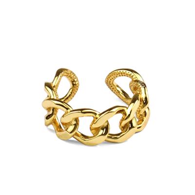 China Fashionable Resizable Fresh Ring European and American New Fashion Style Hiphop Ring Metal Chain Hollow Tail Ring Men And Women Open for sale