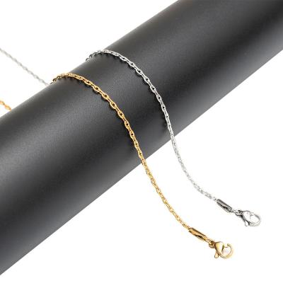 China Italian Classic Cable Box Cross O Snake Ball Jewelry Woman Cuban Link Stainless Steel Necklace Chain For Jewelry Sets for sale