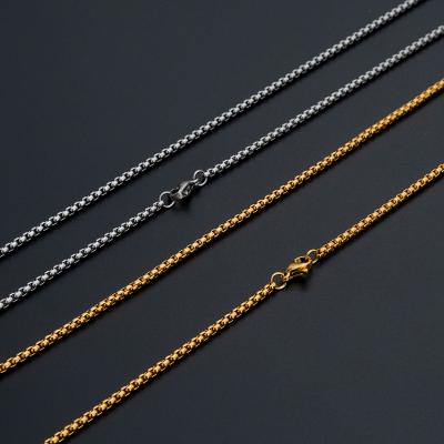 China CLASSIC Stainless Steel Necklace Chain Men Gold Plated Women Long Bulk Supplement Chain Custom Rope Chains for sale