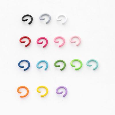 China 100PCS/bag 8mm Iron Paint Connection Iron Slot Jump Ring Jewelry Accessories Buckle Spacer Beads DIY Accessories Wholesale for sale