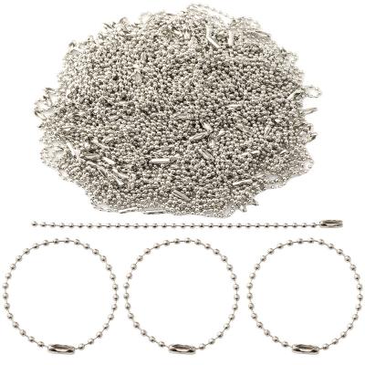 China Classic Wholesale Length 8/10/12/15/20/30cm Diameter 2.4mm Metal Beaded Chain Jewelry Accessories DIY Jewelry Making Components for sale