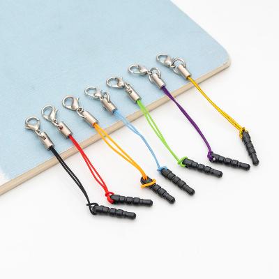 China 12mm Anti-Dust Lobster Clasp Personalized Lanyard With Colorful Black Dust Plug Wires For Women Men Phone Bag Jewelry Accessories Hot Selling for sale