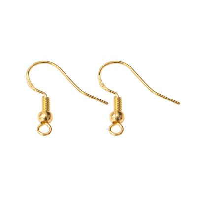 China Retro trend girl earring accessories CLASSIC imitation 925 double ear hook copper material silver earring accessories for sale