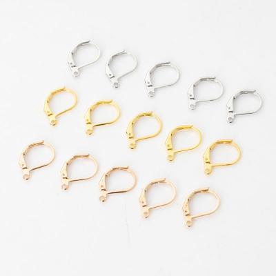 China 100PCS/OPP bag French elegant and elegant earring clips wholesale iron jewelry, women's clothing earrings as gifts for sale