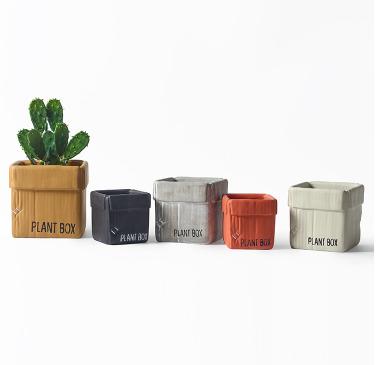 China New Item Balcony Decoration Minimalist Succulent Bonsai Pots Indoor Outdoor Concrete Cement Flower Pots for sale