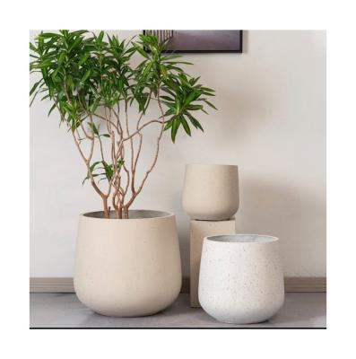 China Modern Minimalist China Garden Supplies Manufacturer Indoor Herb Garden Home Decor White Fiberglass Flower Pots for sale