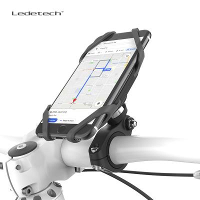 China 2022 Ledetech Adjustable Smartphone Bicycle Phone Holder Stand For Outdoor Running Bike Bicycle Easy Install Phone Recycling Holder for sale