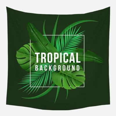 China Simple Custom Tropical Forest Wall Tapestry Printed Wholesale for sale