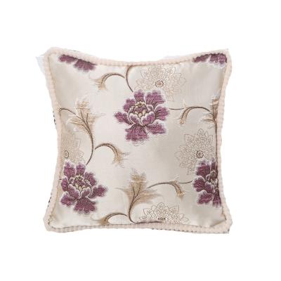 China Elegant Floral Decorative Embroidery Sofa Cushion Cover Luxury European Nordic Jacquard Pillow Case High-grade Non-toxic for sale