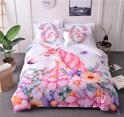 China Modern Cheap Duvet Covers Dreamy 3 Piece Unicorn Duvet Cover Set Pillow Shams for sale