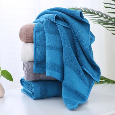 China Soft Double Strips Geometric Design Hotel Towel Bath Cotton For Beach for sale