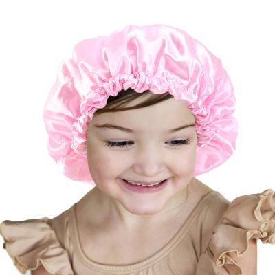 China Waterproof Dobby Baby Shower PE+Satin Hood Hat for sale