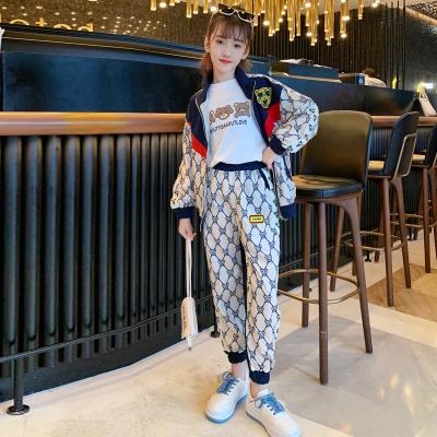 China New Autumn Girls Casual Wear Fashion Jacket Pants Korean Hot-selling Suit for sale