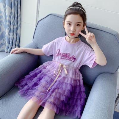 China Wholesale Chinese Style Anti-static Chiffon Short Sleeve Dress Girls Princess Red Dress For Girls for sale