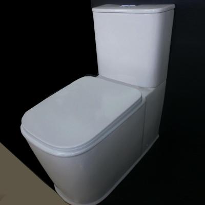 China Concealed Clean Flush Sanitary Toilet And Cistern Square Seat Extended End Coupled High Base Toilet For Modern Bathroom Public Pit Closets for sale